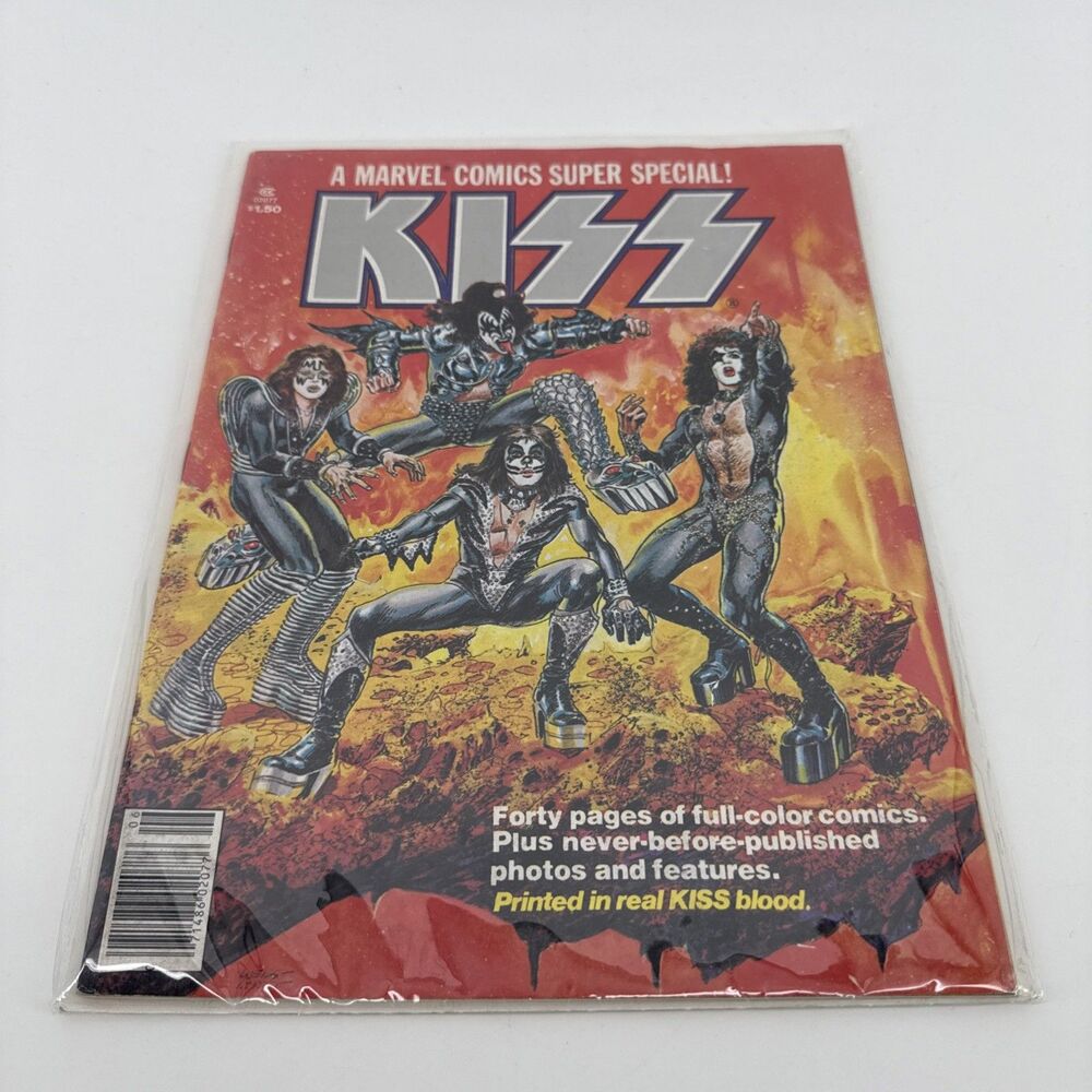 MARVEL SUPER SPECIAL FEATURING KISS PRINTED IN REAL KISS BLOOD! W/Cert of Auth